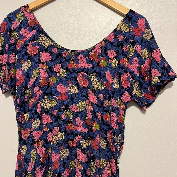 Rabbit Rabbit Rabbit Designs Vintage Floral Midi Dress Medium (vintage 12) - Picture 2 of 7